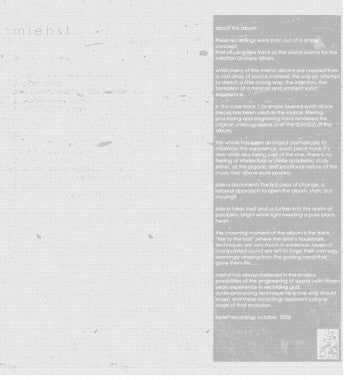 mlehst – I Am, I Was, I Will Always Be (LP)